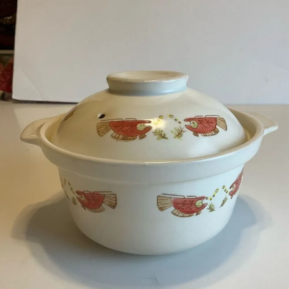 Myland Earthenware Chinese Sandpot Casserole Cooking. Vintage